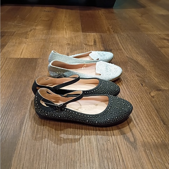 Girls Size 2 Sparkle Flats Bundle ✨ Sequins & Glitter | 2 Pairs for 1 Price - Picture 2 of 6